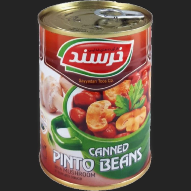 کنسرو لوبیا با قارچ خرسند